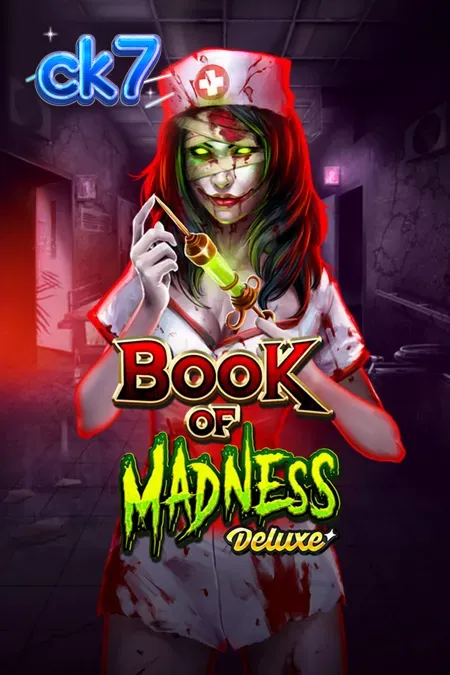 Cena de jogo do slot Book of Madness Deluxe com elementos de horror gótico