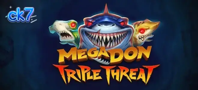 Cenário subaquático com tubarões em um jogo de slot